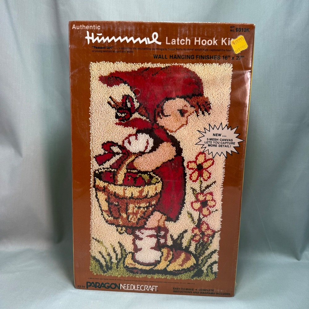 Paragon Needlecraft Hummel Latch Hook Kits Peasant Girl Boy Wall Hanging Vintage - Picture 9 of 13